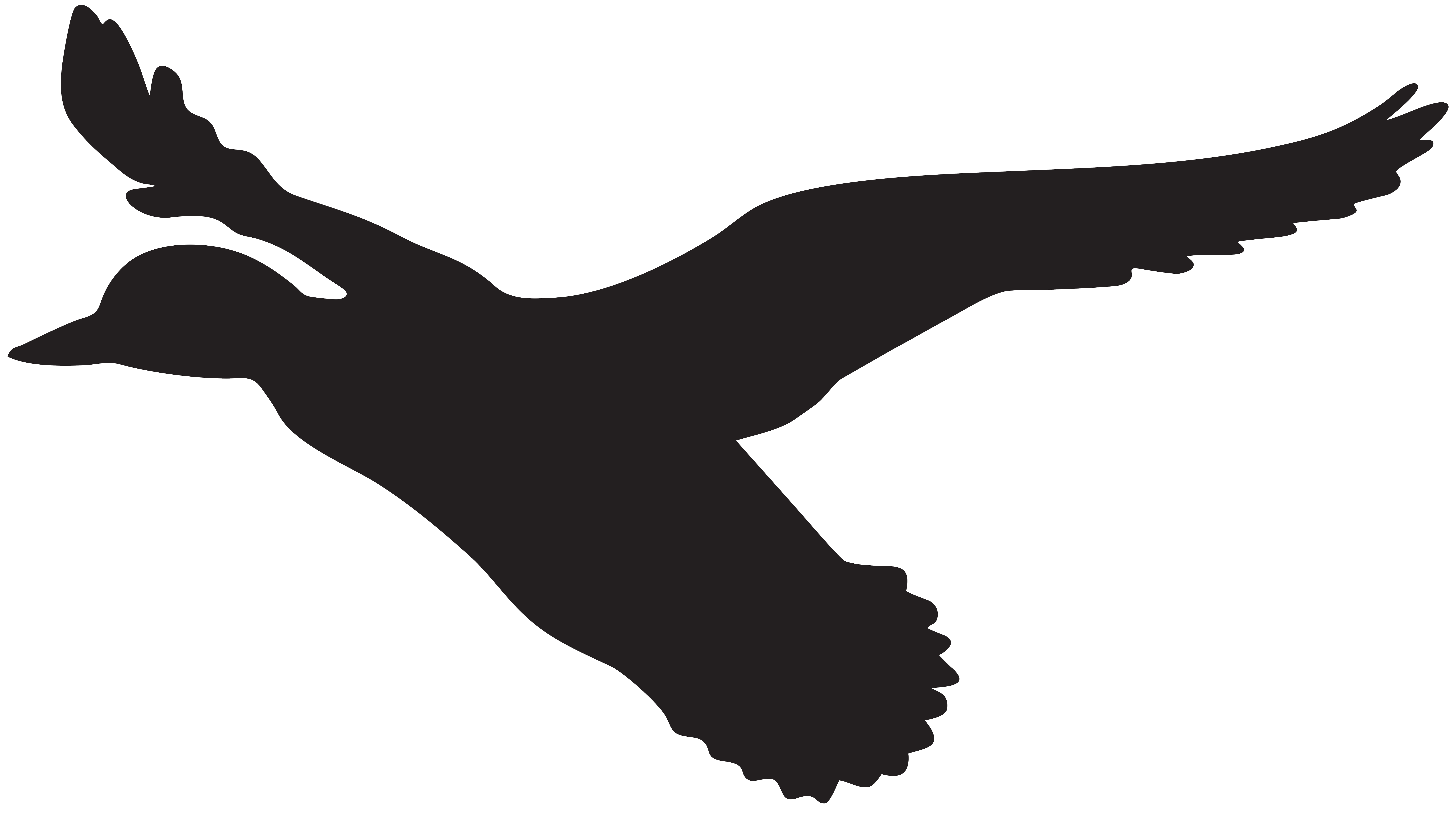 8000x4502 Flying Duck Silhouette Png Clip Art Imageu200b Gallery Yopriceville