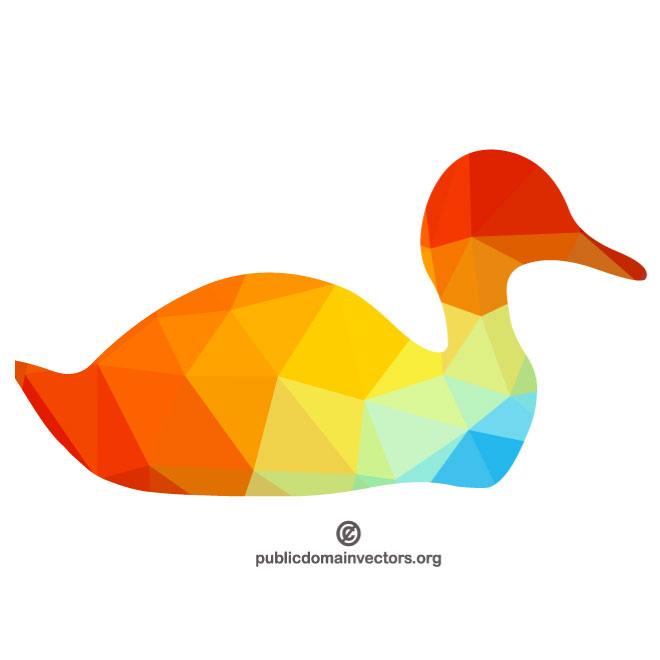 660x660 Silhouette Of A Duck Vector Image