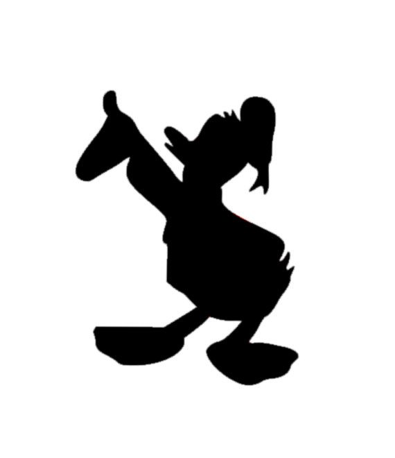570x660 Donald Duck Silhouette Clipart
