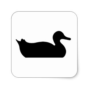 307x307 Duck Silhouette Stickers Zazzle