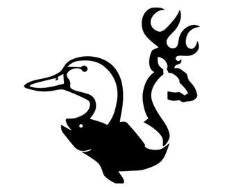 340x270 Deer Duck Fish Silhouette Svg Dxf File Instant Download Silhouette