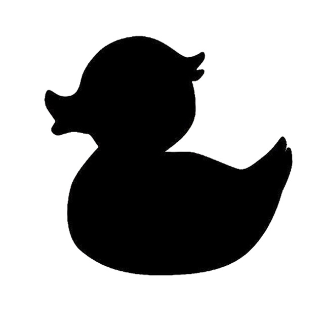640x640 15cm14.5cm Cute Ducks Interesting Car Styling Car Sticker Black