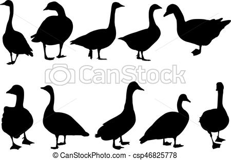 450x312 Goose Silhouette Vector Illustration Vectors Illustration