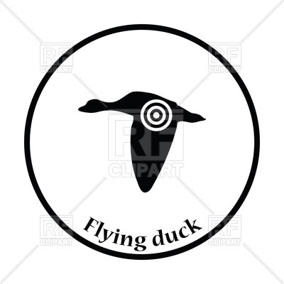 400x400 Flying Duck Clipart Black And White