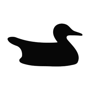 310x310 Duck Swimming Silhouette Birds Decals, Decal Sticker