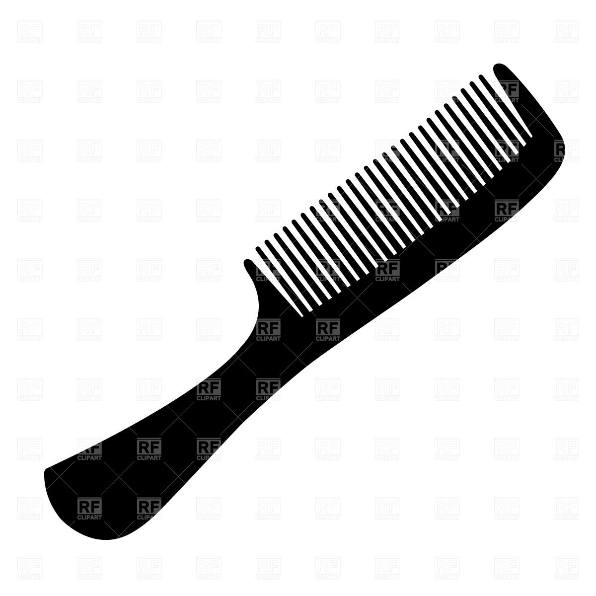1200x1200 Comb Silhouette Free Download Vector Clip Art Image