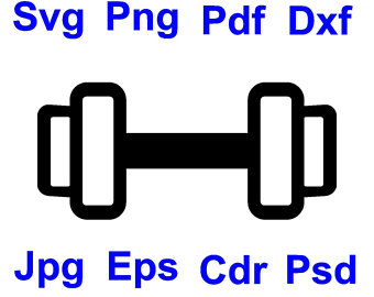 340x270 Dumbbell Svg Etsy