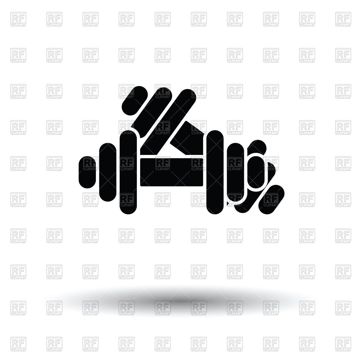 1200x1200 Dumbbell Icon Royalty Free Vector Clip Art Image