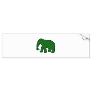 307x307 Elephant Silhouette Bumper Stickers