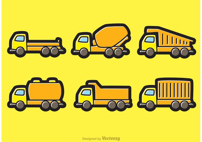 700x490 Dump Trucks Cartoon Vectors