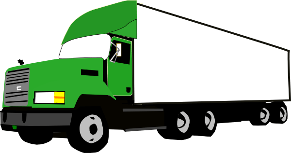 600x317 Semi Truck Silhouette Clipart