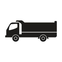 200x200 Silhouette Of Truck Vector Image