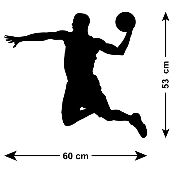 600x600 Basketball Wall Sticker