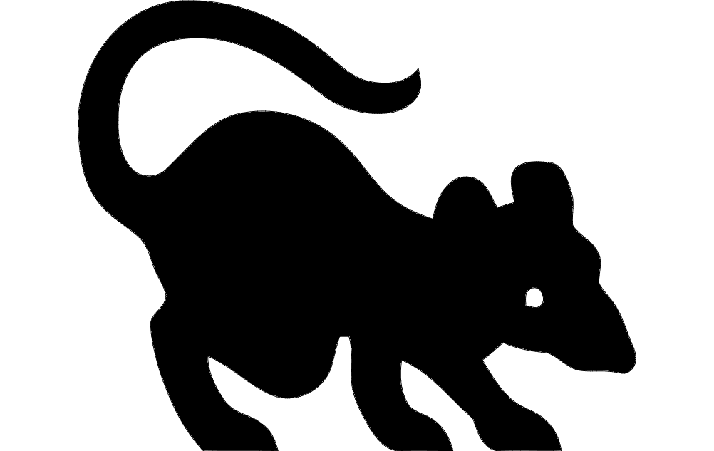 1002x633 Rat Silhouette Dxf File Free Download