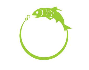 340x270 Fish Hook Monogram Frame Silhouette Svg Dxf File Instant Download