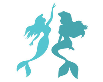 340x270 Little Mermaid Decal Stencil Svg Dxf File Instant Download