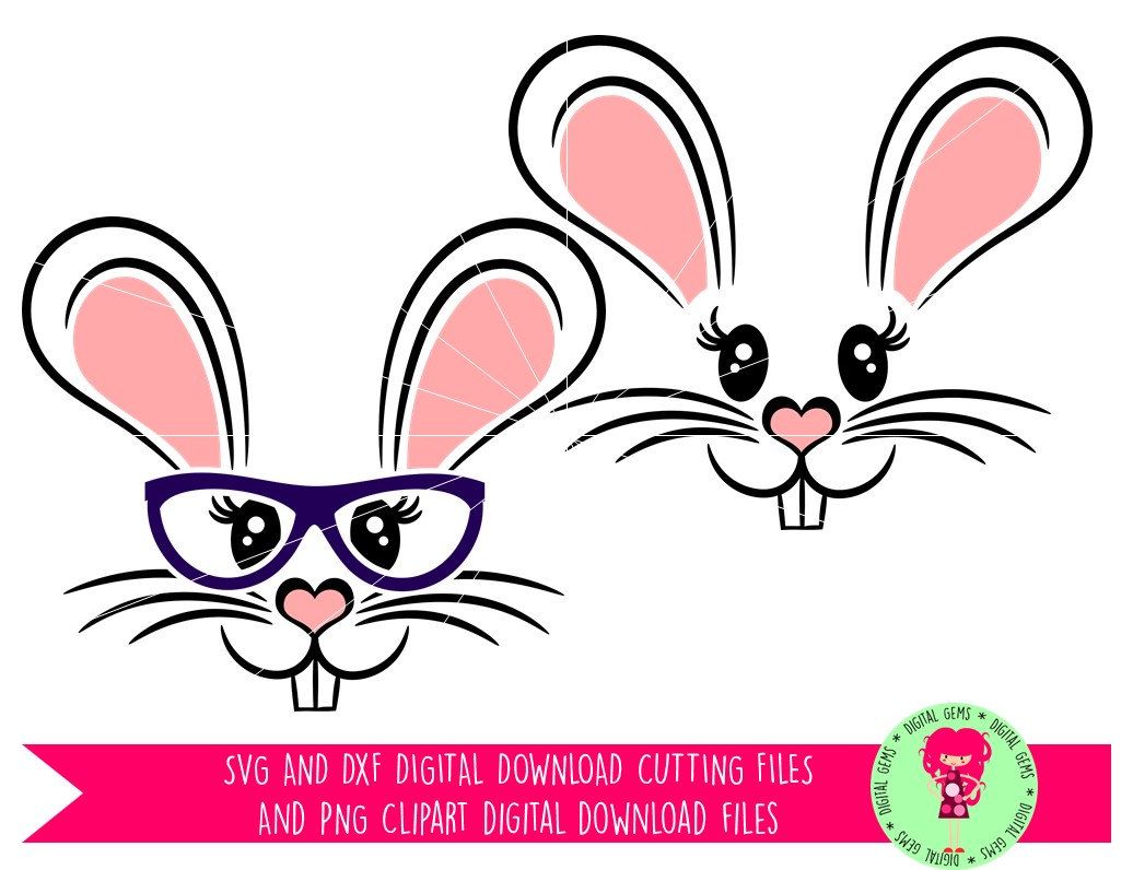 1036x796 Bunny Rabbit Face Easter Svg Dxf Cutting Files For Cricut
