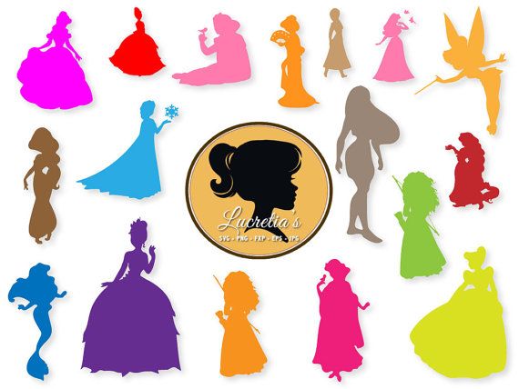 570x428 Disney Princess Silhouette Dxf, Princess Clipart, Svg Files