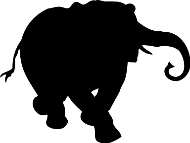 384x288 Elephant Silhouette