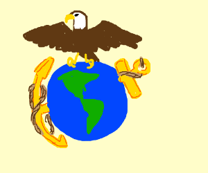 300x250 Free Eagle Globe And Anchor Clip Art