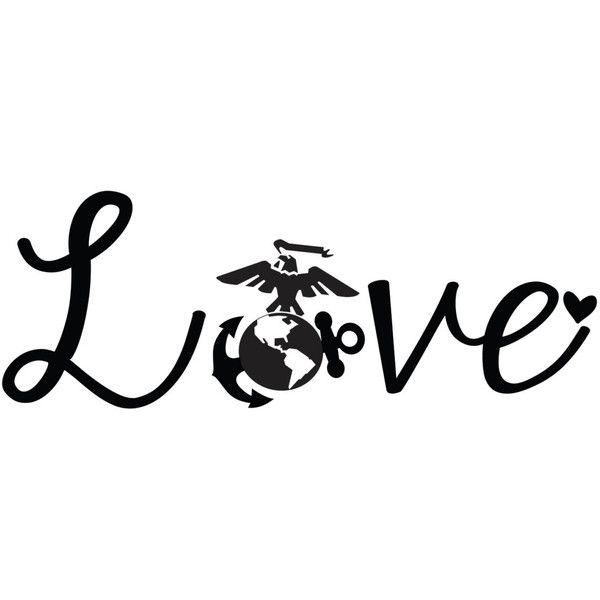 600x600 Marine Corps Window Decal. Love Ega. Usmc Eagle Globe And Anchor