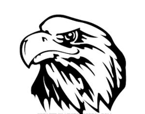 300x235 Detailed Eagle Silhouette Mascot Decal Visions On Vinyl