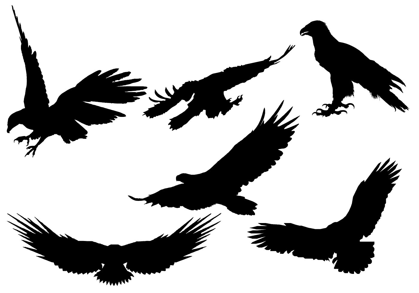 1400x980 13 Eagle Silhouette Vector Images