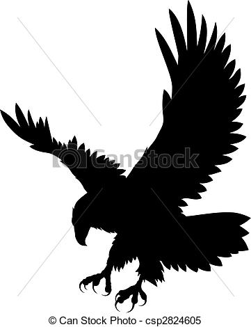 361x470 Silhouette Of Flying Eagle Vector Clipart Royalty Free. 1,283