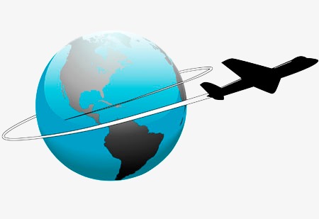 450x309 Earth Airplane Silhouette, Sketch, Earth, Aircraft Silhouette Png