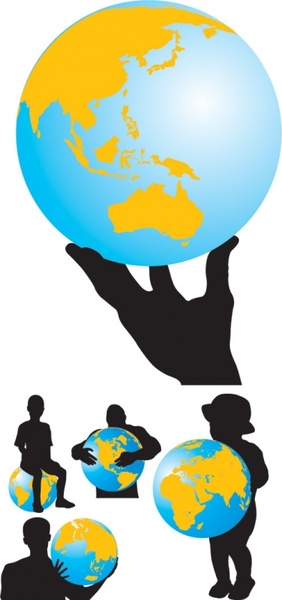 282x600 Earth And Characters Silhouette Vector Free Vector In Encapsulated