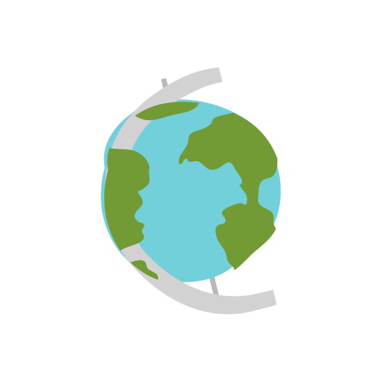 550x550 White Background With Hand Drawn Color Silhouette Of Earth Globe