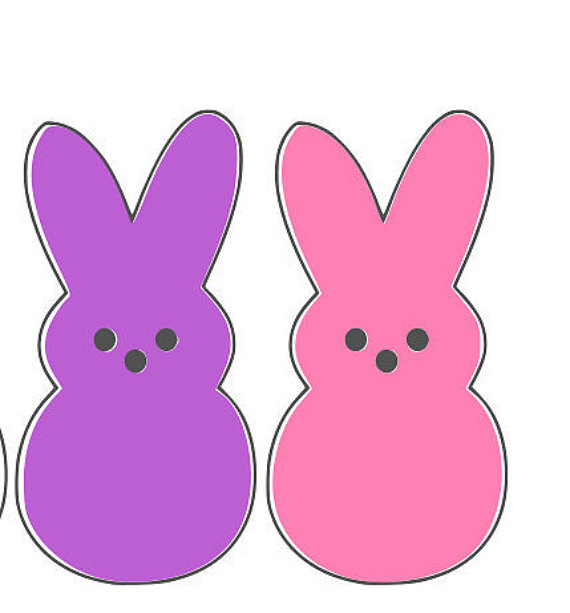 570x613 Easter Peeps Digital Download Cricut Silhouette Download Dxf