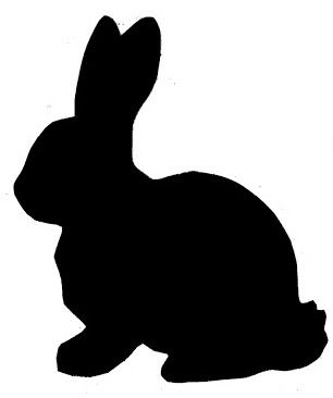 306x366 Bunny Silhouette Easter Bunny Banner } Easter