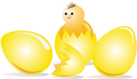 572x333 Cartoon Chicks Break The Shell 02 Vector Free Vector