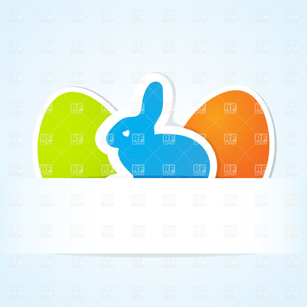 1200x1200 Glass Bunny With Glass Easter Eggs Royalty Free Vector Clip Art