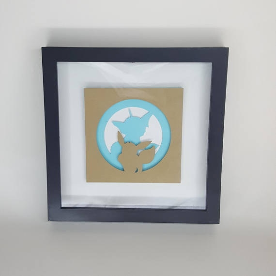 570x570 133 134 Eevee Vaporeon Inspired Silhouette Papercraft In 8x8