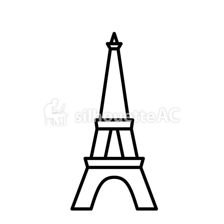 750x750 Free Vector Silhouettes Souvenir, Icon, Eiffel Tower, Simple