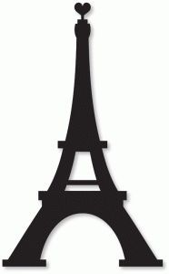 186x300 Eiffel Tower Love Silhouette Design, Decoupage And Silhouettes
