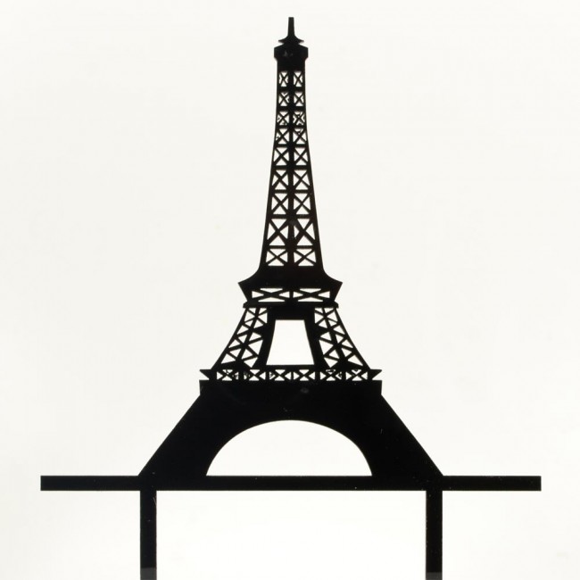650x650 Romantic Paris Eiffel Tower Cake Topper Wedding Birthday Acrylic
