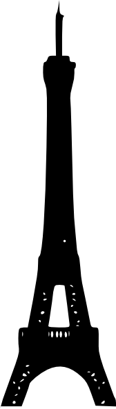 168x593 Eiffel Tower Clip Art Free Vector 4vector