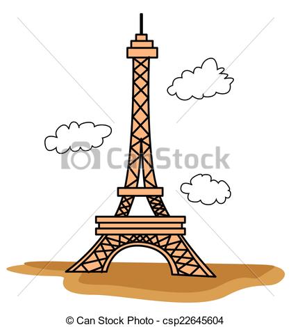 419x470 Eiffel Tower Vector Clipart