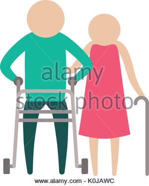 300x375 A Silhouette Of A Senior Elderly Couple In Conversation. Model