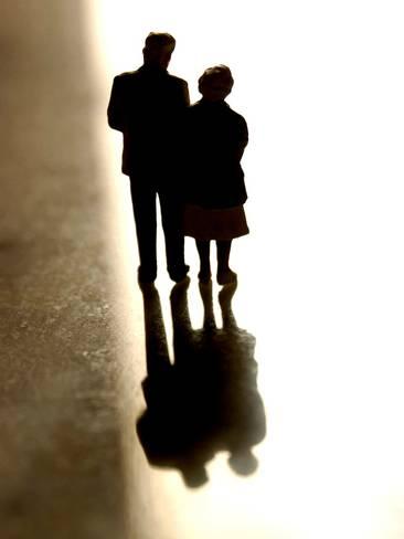 366x488 Elderly Couple, Figurines Photographic Print By Bernard Jaubert