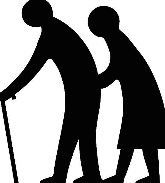 Elderly Couple Silhouette at GetDrawings | Free download