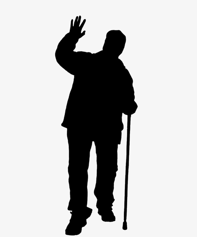 650x781 Greet The Elderly Crutches Silhouette, Sketch, Old People, Greet