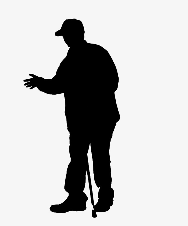 650x781 Silhouette Of Hand Crutches Elderly, Crutches Elderly, Old People