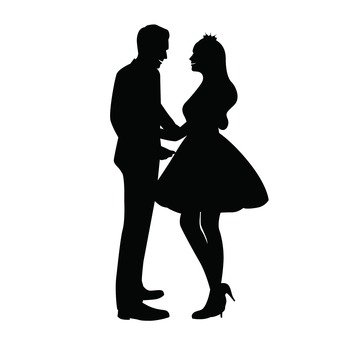 341x340 Free Silhouette Vector Elderly People, Elderly