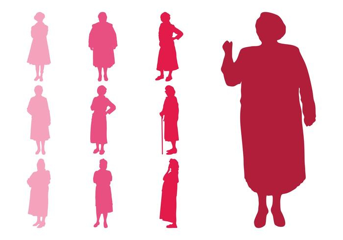 700x490 Elderly Women Silhouettes