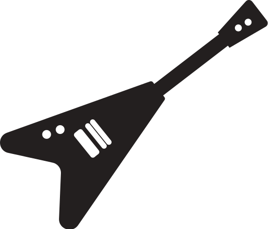 550x470 Electric Guitar Silhouette