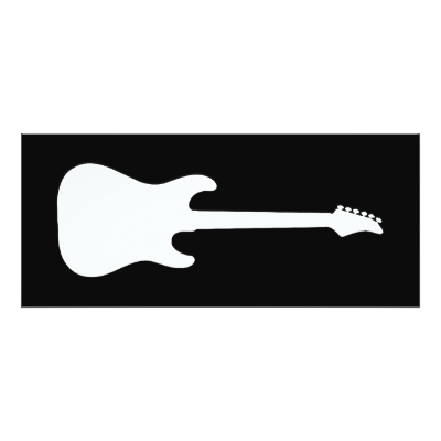 400x400 Electric Guitar Silhouette Card